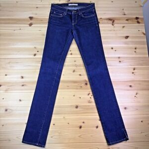 J Brand Jeans Womens 25 Skinny Pencil Split Leg Low Rise Denim Blue Jeans